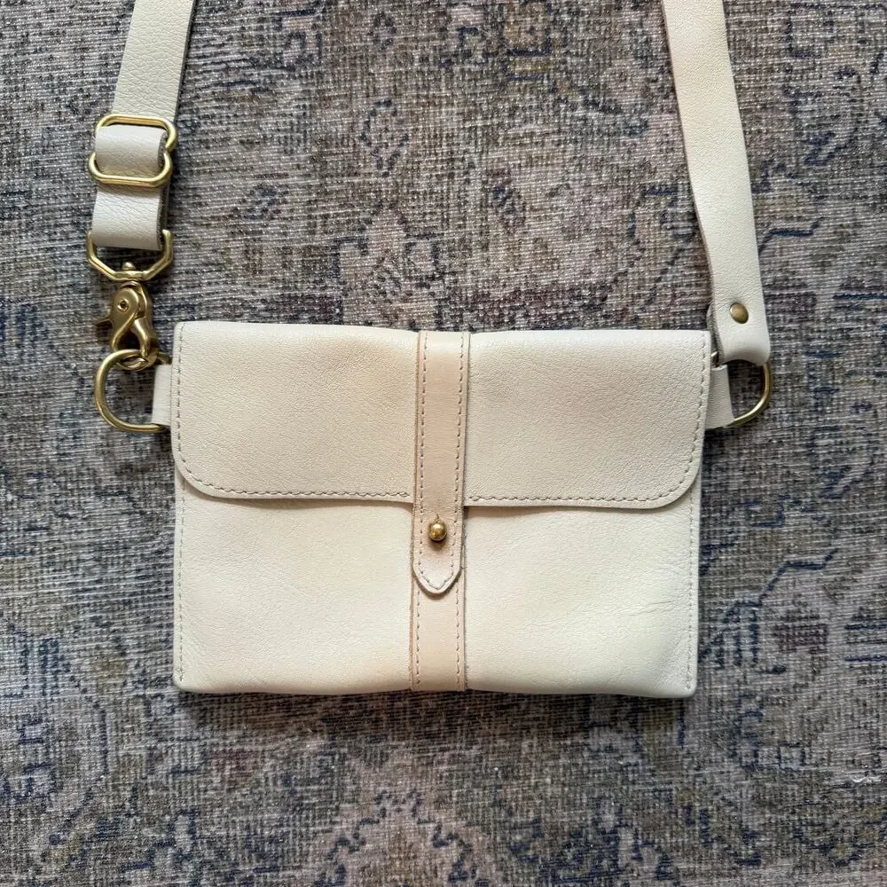 Crossbow leather bone hand bag crossbody bag hip pouch western minimalist purse